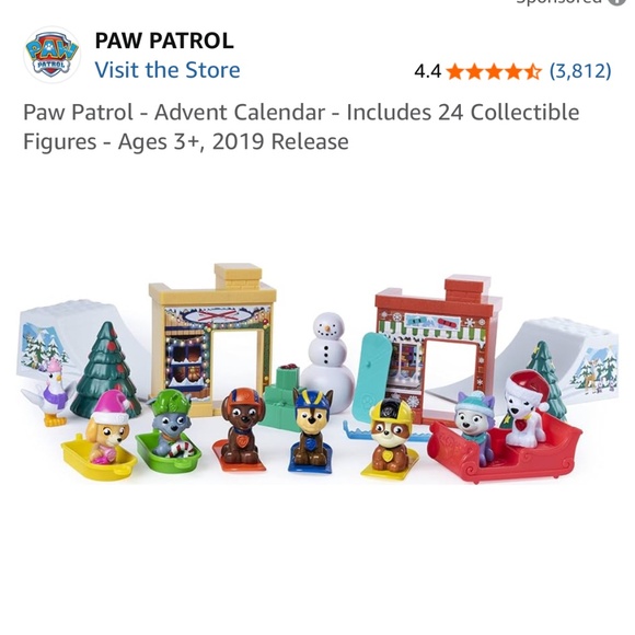 Paw Patrol Advent ❄️🛷Calendar Playset (used - 2019) - Picture 3 of 10
